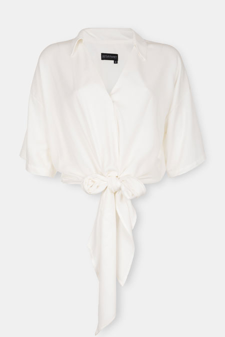 Elegantna bluza sa vezivanjem u struku Tiffany Production